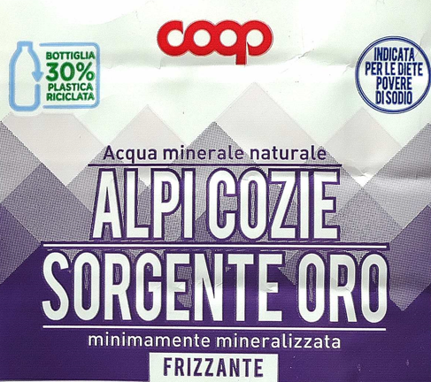 Acqua Alpi Cozie sorgente ORO Frizzante 500 ml