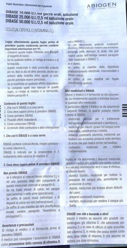 DIBASE 50.000 Package leaflet