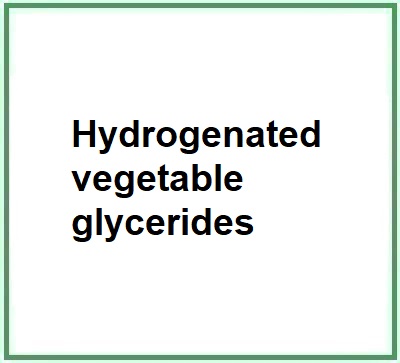 Hydrogenated vegetable glycerides