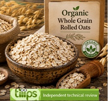 Organic whole grain rolled oats