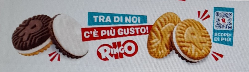 Ringo Vaniglia Biscotti Farciti con Crema Vaniglia Snack Merenda 6 porzioni, 330g