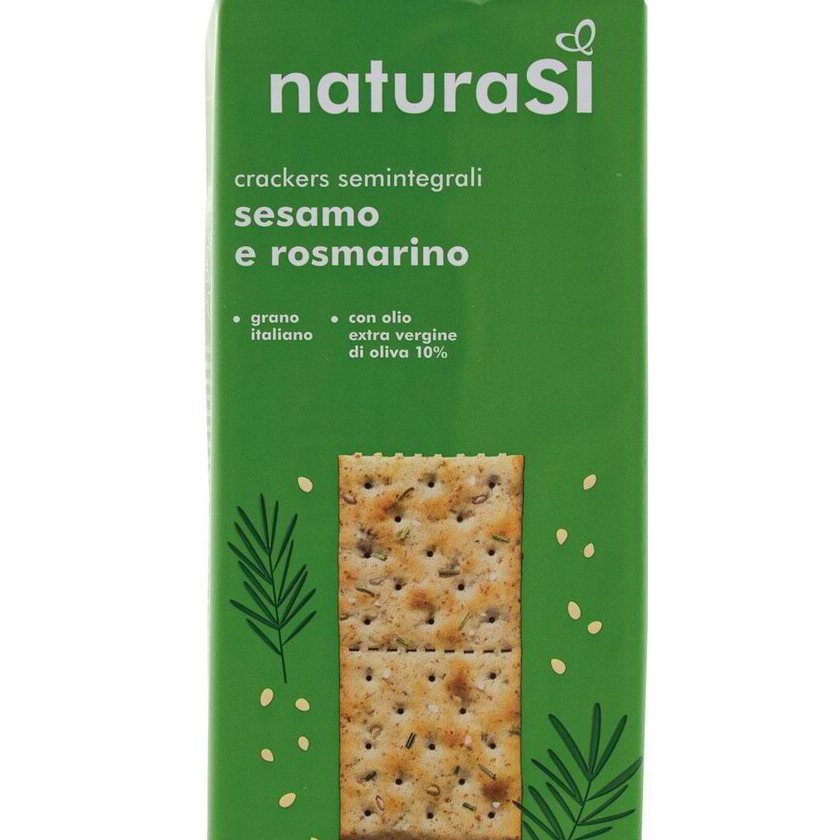 NaturaSì Crackers semintegrali sesamo e rosmarino 8 x 31 g