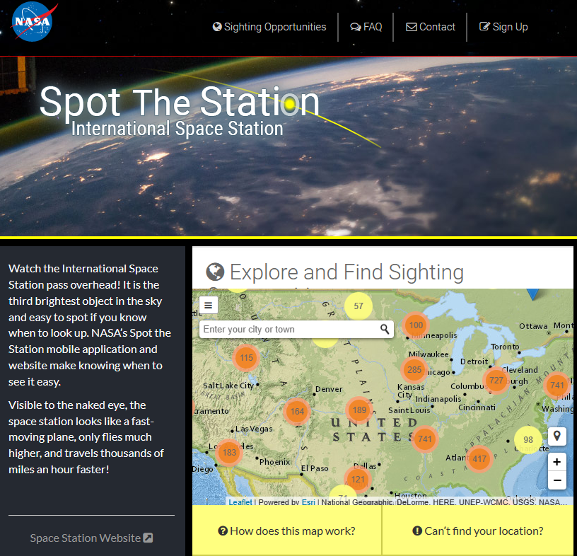 Nasa spottthestation