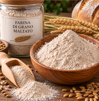 Farina di grano maltato