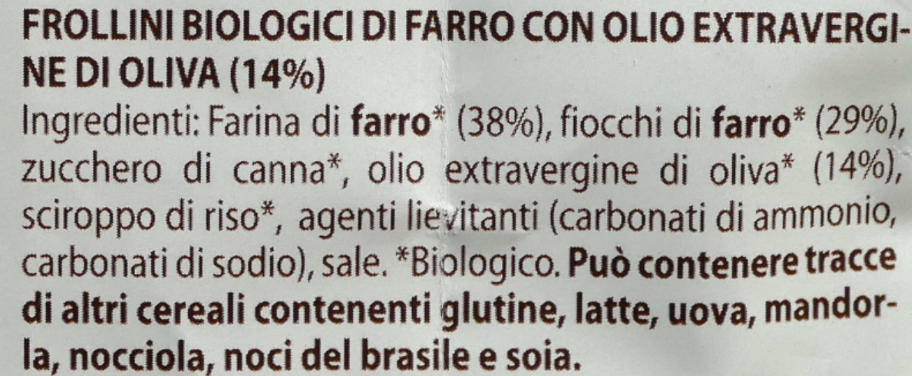 alce nero - frollini di FARRO biologici - organic 300g
